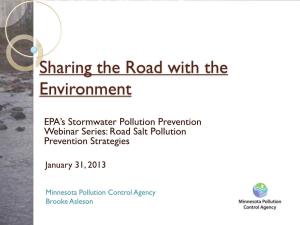 Sharing the Road with the Environment: Road Salt Pollution