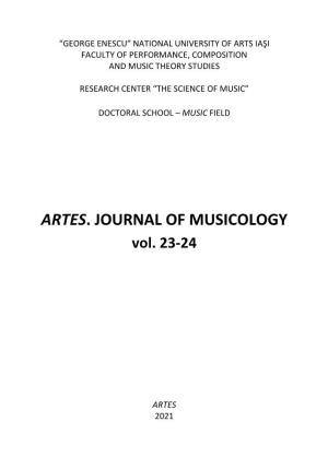 ARTES. JOURNAL of MUSICOLOGY Vol