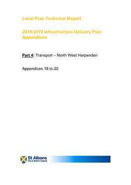 Local Plan Technical Report 2018/2019 Infrastructure Delivery