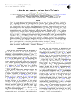 A Case for an Atmosphere on Super-Earth 55 Cancri E