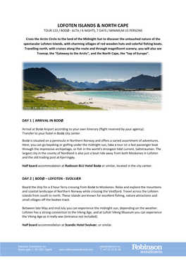 Lofoten Islands & North Cape