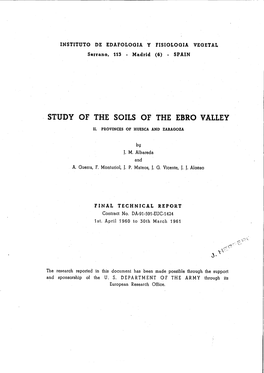 Study of the Soils of the Ebro Valley