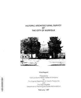 Historic Architectural Survey of the City of Norfolk