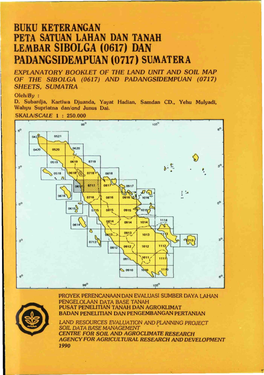 Buku Keterangan Peta Satuan Lahan Dan Tanah Lembar Sibolga (0617)