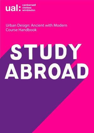 Ancient with Modern Course Handbook Urban Design: Ancient with Modern Urban Design: Ancient with Modern