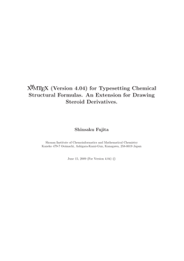 For Typesetting Chemical Structural Formulas. an Extension for Drawing Steroid Derivatives