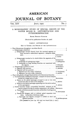 A Monographic Study of Special Groups of the Water Molds Ii