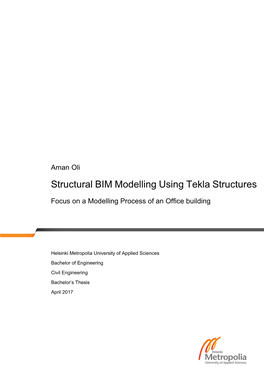 Structural BIM Modelling Using Tekla Structures