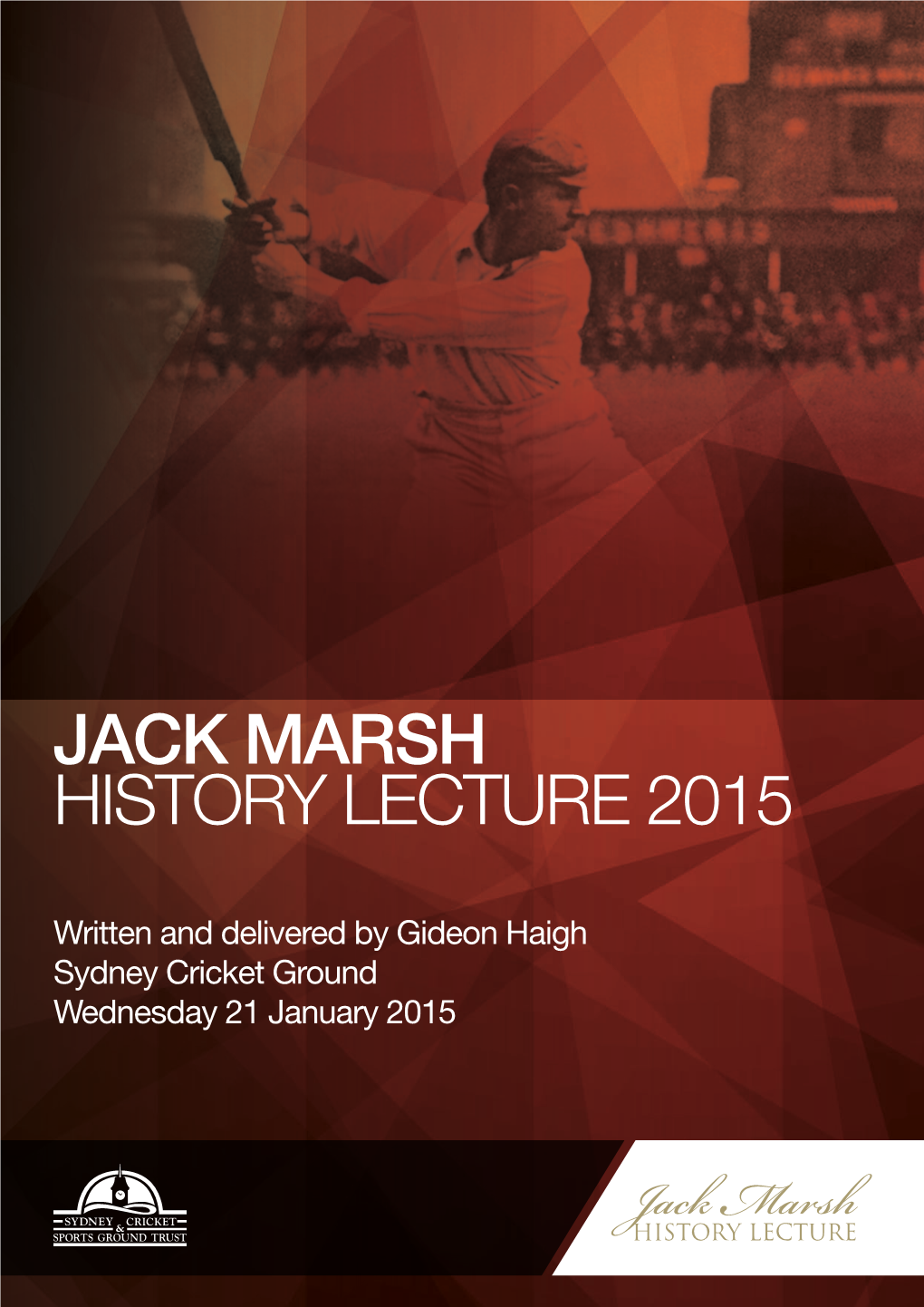 Jack Marsh History Lecture 2015