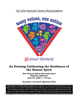 Many Voices One Nation 2006 Program