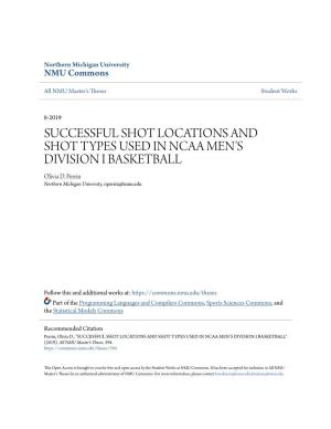 Successful Shot Locations and Shot Types Used in NCAA Men's Division I Basketball"