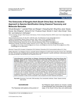 The Octocorals of Dongsha Atoll (South China Sea)