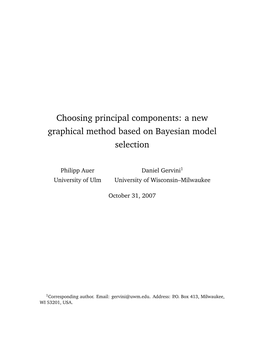 Choosing Principal Components: a New Graphical Method Based on Bayesian Model Selection