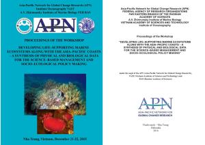 Asia-Pacific Network for Global Change Research (APN) FEDERAL AGENCY of RESEARCH ORGANIZATIONS FAR EASTERN BRANCH of the RUSSIAN ACADEMY of SCIENCES A.V