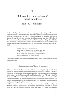9 Philosophical Implications of Logical Paradoxes