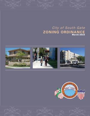 City of South Gate ZONING ORDINANCE March 2015