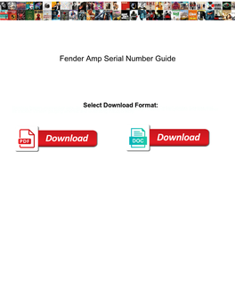 Fender-Amp-Serial-Number-Guide.Pdf