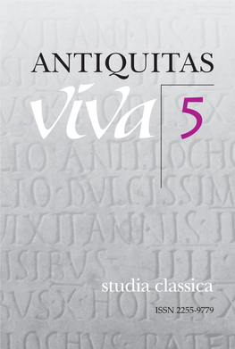 Book Antiquitas Viva 5 2019.Pdf (11.62Mb)