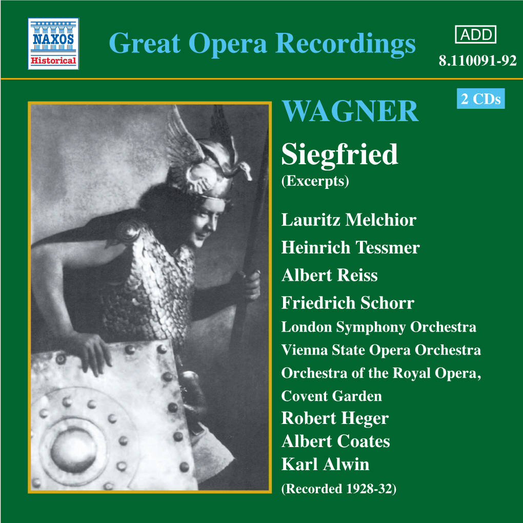 Siegfried (Excerpts)