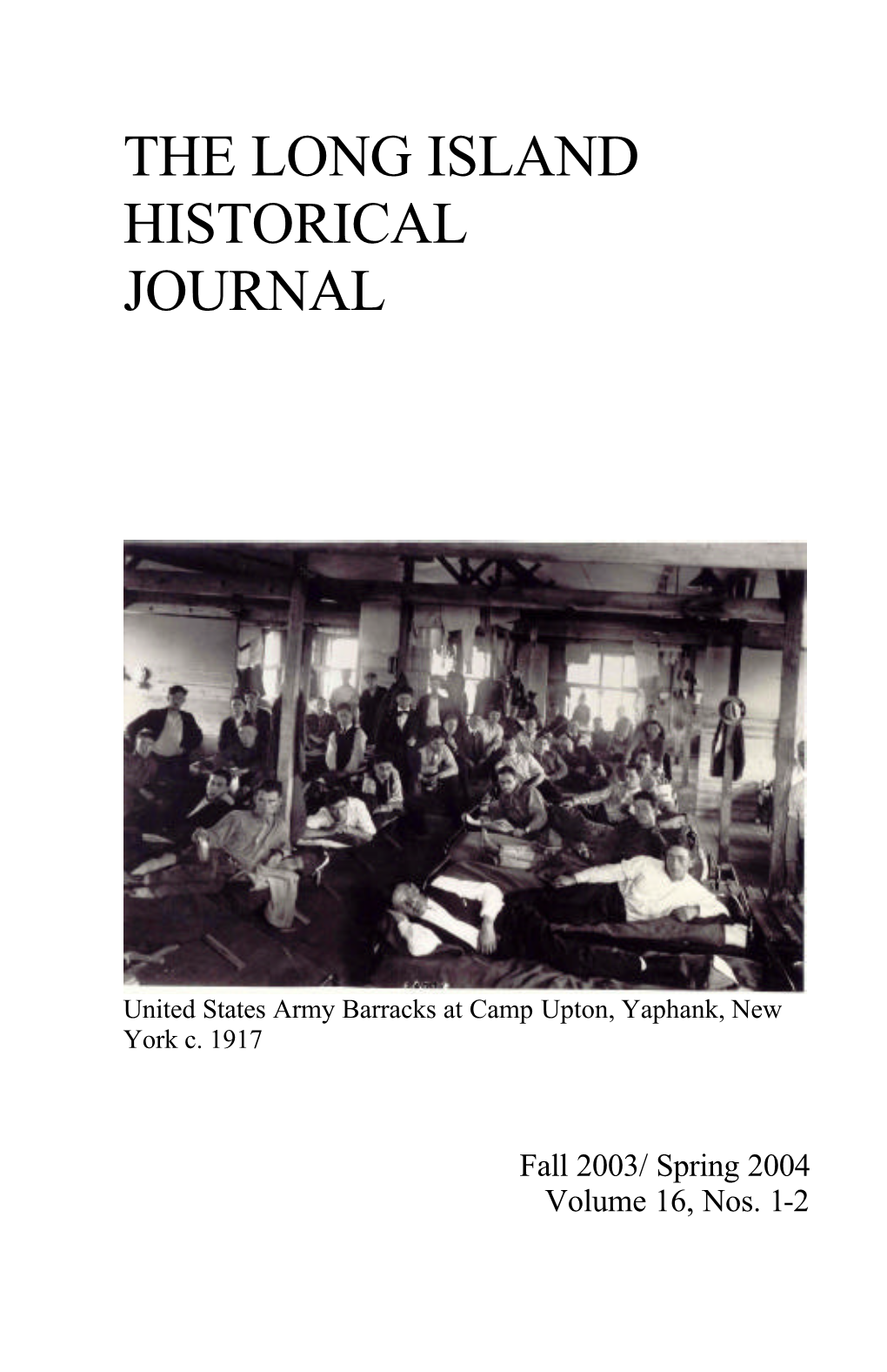 The Long Island Historical Journal