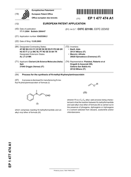 Process for the Synthesis of N-Methyl-N-Phenylaminoacrolein