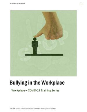 Bullying in the Workplace Training Manual with Quiz Sheet