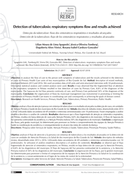 Detection of Tuberculosis: Respiratory Symptoms Flow and Results Achieved