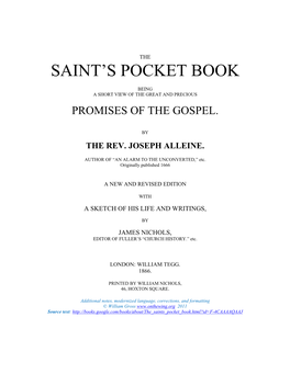 Saint's Pocket Book