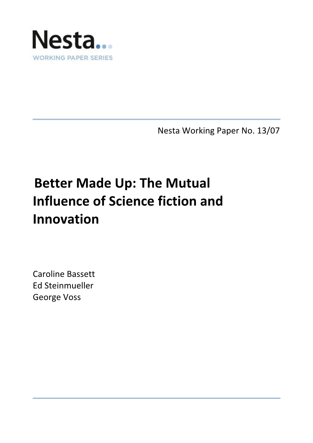 The Mutual Influence of Science Fiction and Innovation