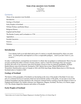 Contents 5Sone of My Ancestors Were Scottish