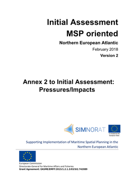 Annex 2 to Initial Assessment: Pressures/Impacts