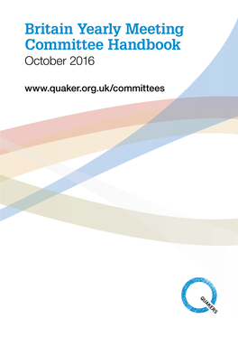 Britain Yearly Meeting Committee Handbook October 2016