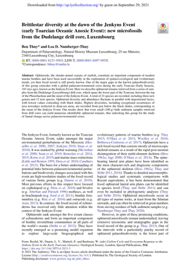 Early Toarcian Oceanic Anoxic Event): New Microfossils from the Dudelange Drill Core, Luxembourg