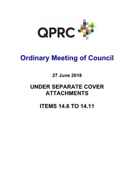 Attachments of Ordinary Meeting of Council