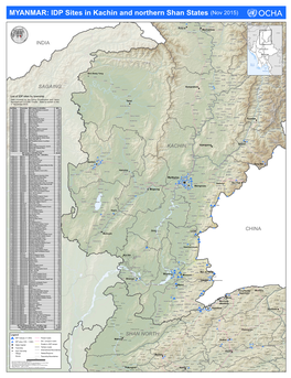 MYANMAR: IDP Sites in Kachin and Northern Shan States (Nov 2015)