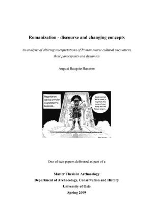 Romanization - Discourse and Changing Concepts