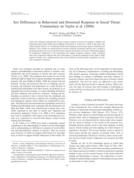 Commentary on Taylor Et Al