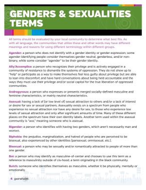 Genders & Sexualities Terms
