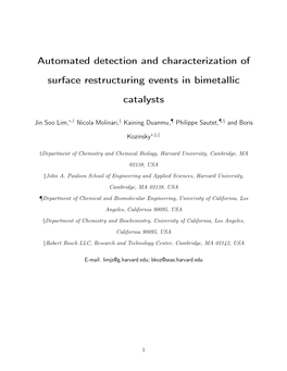 Automated Detection and Characterization of Surface Restructuring Events in Bimetallic Catalysts