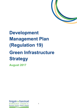 Development Management Plan (Regulation 19) Green Infrastructure Strategy August 2017