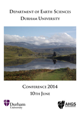 Department of Earth Sciences Durham University Conference 2014 10Th