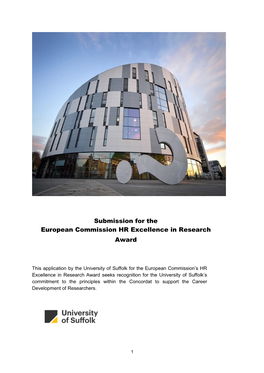 Submission for the European Commission HR Excellence in Research Award