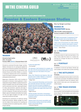 Cinema Guild Russia and East Europe Brochure