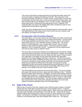 4.3.3 Incorporation with Circulation Element 4.4. Right-Of-Way Needs