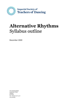 Alternative Rhythms Syllabus Outline