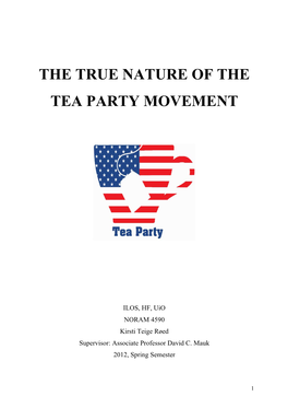 The True Nature of the Tea Party Movement
