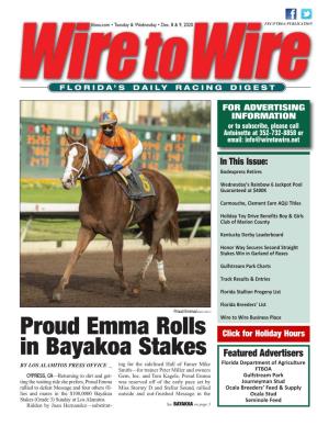 Proud Emma Rolls in Bayakoa Stakes