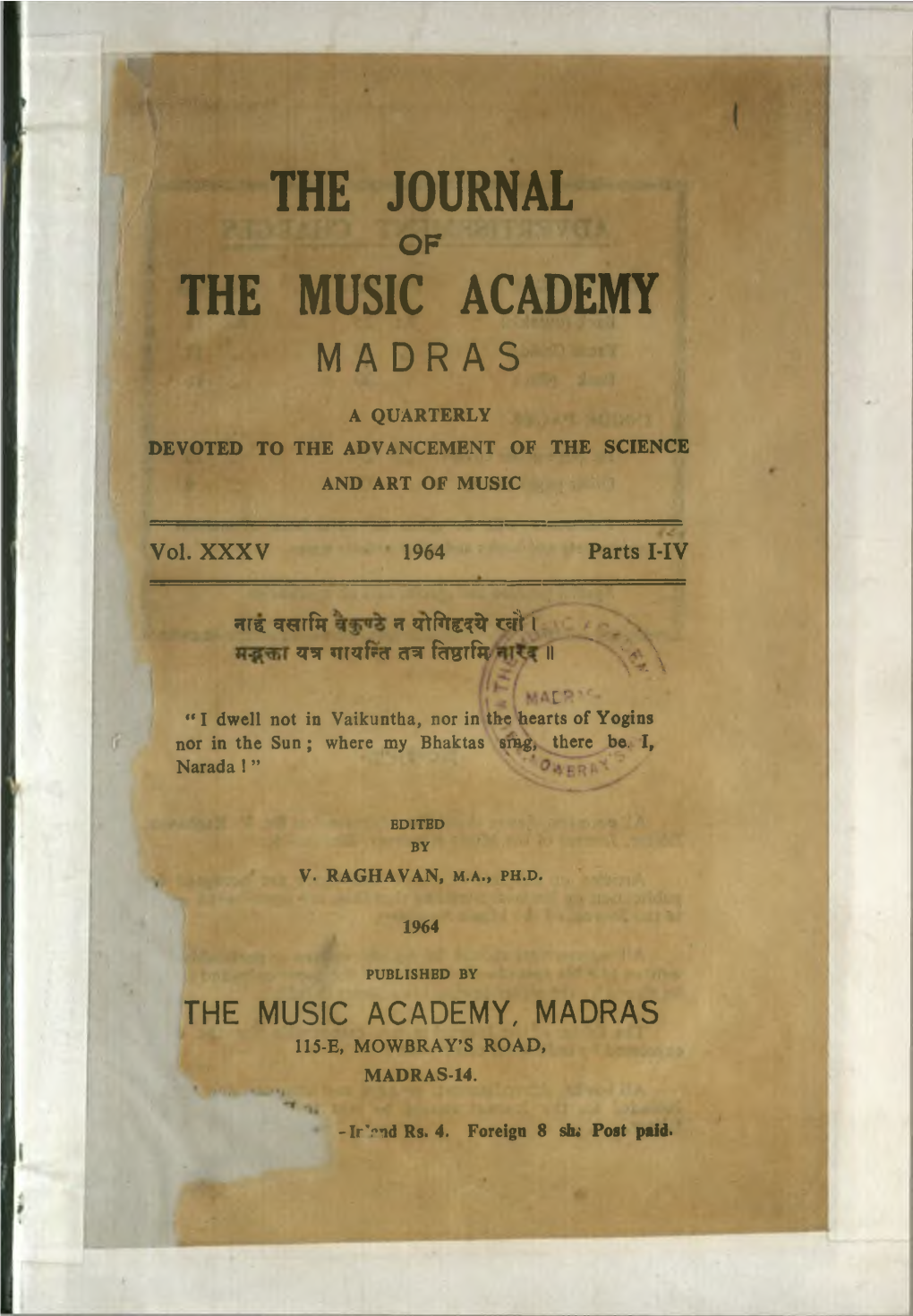 The Journal the Music Academy T