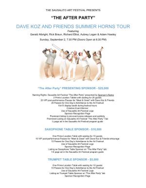 Dave Koz and Friends Summer Horns Tour