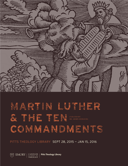 Martin Luther and the Ten Commandments